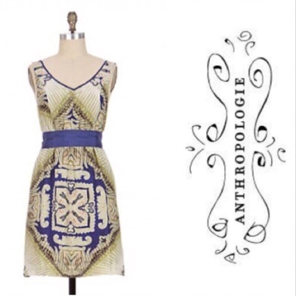 Anthropologie Dresses & Skirts - Anthropologie Silk V Neck Sleeveless Dress